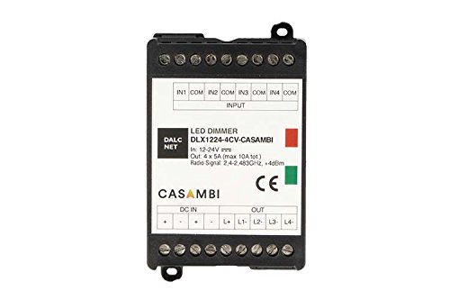 Dalcnet Dlx1224-4Cv-Casambi Led Dimmer Bluetooth App Casambi 4 Canali Rgb Rgbw