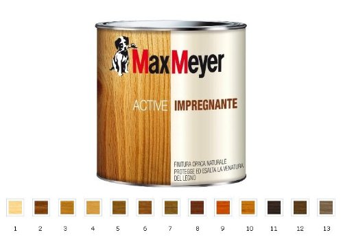 Max Meyer Active Impregnante - Colore: 7 Noce Chiaro - Max Meyer - Formato Lt 0,750