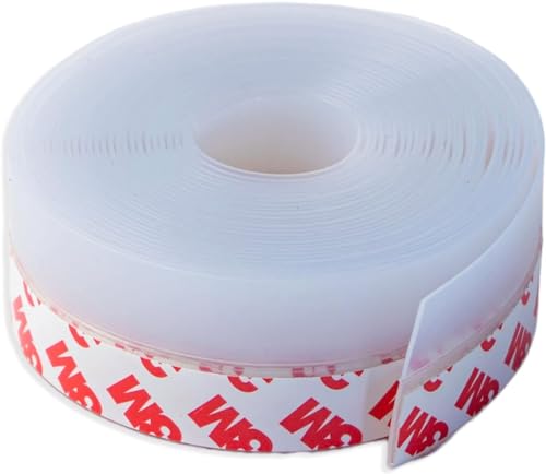 Dpm Tapes - Paraspifferi Silicone Sottoporta Con Adesivo 3M Premium, Lunghezza 5 Metri, Porta Blindata D'Ingresso, Isolante Termico Porte Finestre, Pr