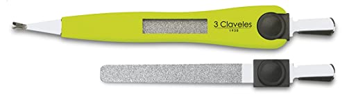 3 Claveles 12384 Corta Cutículas Con Lima Inoxidable De 12.5 Cm