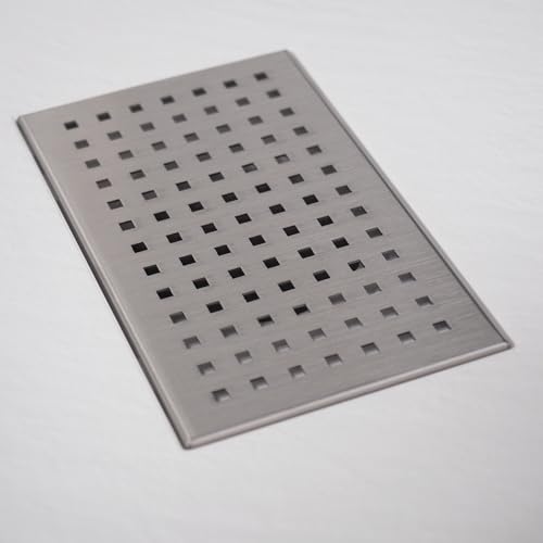 Witen&Nock Copertura In Acciaio Inox Per Piatto Doccia Smc, Griglia Di Scarico 120 X 200 Mm