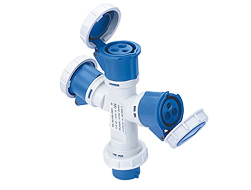 Adattatore Triplo Spina Ind.16A 2P+T 220-250V Cee Ip67