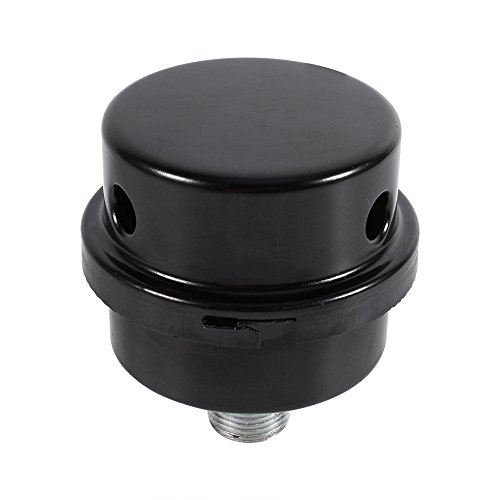 Silenziatore Del Compressore D'Aria, Silenziatore Del Filtro Di Aspirazione Del Compressore D'Aria Del Metallo Nero, Filettatura 3/8" 16Mm, Per I Pezz