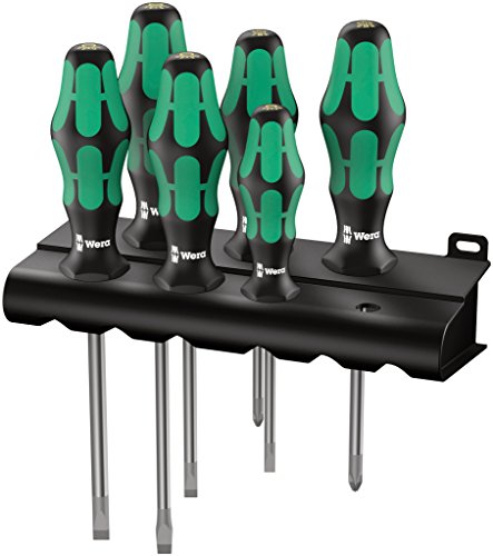 Wera, 334/6 Rack Assortimento Di Giraviti Kraftform Plus Lasertip + Rack, 6 Pezzi