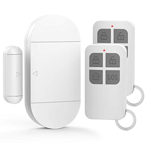 Gudoqi Allarme Porta Casa Senza Fili, 130 Db Sirena, 2 Telecomandi, Magnetico, Per Protezione Garage, Ingresso, Bambini, Negozio, Frigorifero