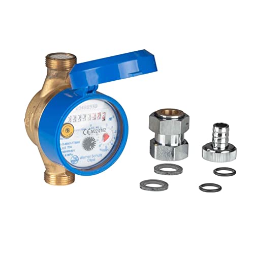 Js Schütz - Contatore Per Rubinetto, 110 Mm, Con Attacco Da 3/4"