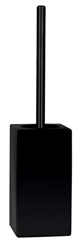Spirella Scopino Per Wc Quadro In Grès 11,5 X 45 Cm, Nero Opaco