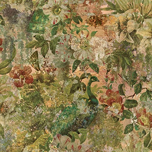 Holden Decor Fuori In Vintage Pavone Multi Wallpaper 13190 - Exotic Birds