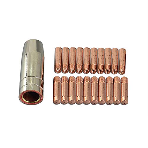 Riverweld Mb 15Ak Mig Mag Torcia Per Saldatura Ugello Di Contatto 0,8 Mm 140.0059 M6 Ugello Del Gas 145.0075 21 Pz