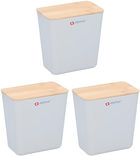 Alpina Set 3 Barattoli Multiuso Caffe Zucchero Sale 180Gr Cucina Con Tappo In Legno