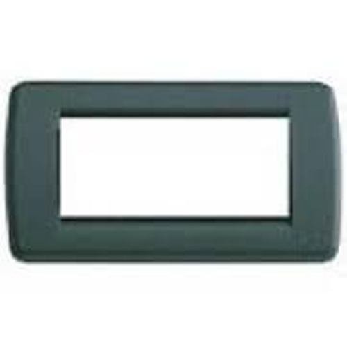 Vimar Serie Idea – Placca Rondo 4 Modulo Metallo Verde Bosco