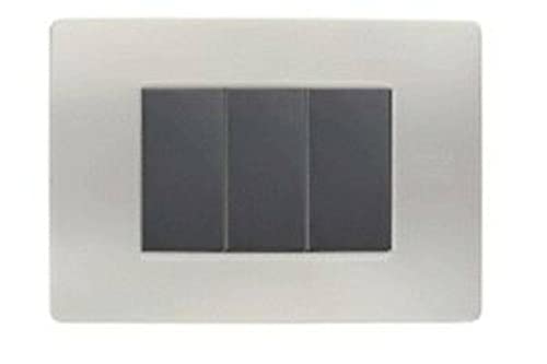 Simon Urmet Flexa Placca In Tecnopolmero 3 Moduli Colore Polvere 11803.Pv
