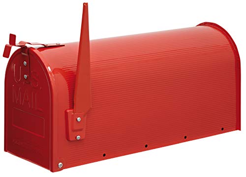 Domus Usa/R Cassetta Postale Stile Usa, Acciaio Verniciato, Rosso