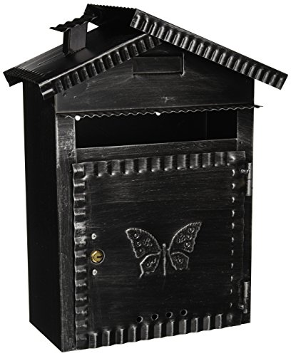 Vigor Blinky 27340-20 Cassetta Per Lettere In Ferro Battuto, Forma Casetta Antichizzata, 22X12X35