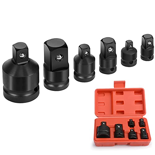 Sukudon Set Di Adattatori Per Bussole A Percussione, Adattatori Per Chiavi A Bussola, 6 Pezzi, Riduttore, Per Set Di Chiavi A Bussola Da 1/4", 3/8", 1