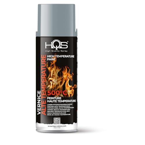 Hqs Bomboletta Di Vernice Spray 400 Ml Resistente Alle Alte Temperature (Alluminio Opaco)