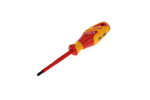 Gedore Giravite Isolato Vde A Croce Ph2, Cacciavite Isolato 1000 V, Lungo 210 Mm, Utensile, Vde 2160 Ph 2, Acciaio