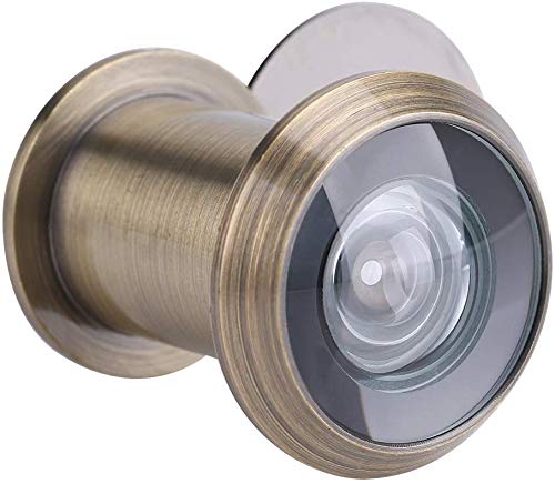 Visualizzatore Porte Sicurezza Peephole Peek Vetro Ottico 220 Gradi Grandangolare Con La Copertura Della Privacy(Bronze)