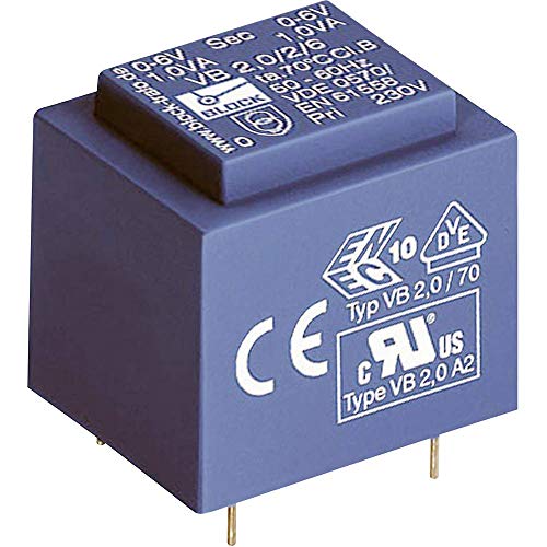 Block Trasformatore Di Stampa Vb 2,8/1/6, 1 X 230 V, 1 X 6 V/Ac 2,80 Va 466 Ma