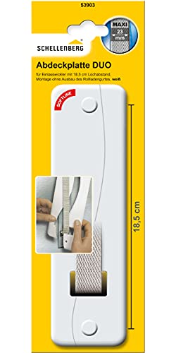 Schellenberg 53903 - Copripiastra (Tapparelle), Modello Softline, Distanza Fra I Fori: 18,5 Cm, Bianco