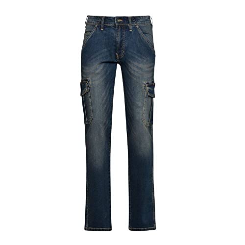 Diadora 702.172115 - Pantaloni In Denim Pant.Cargo Stone Iso 13688:2013, Dirty Washing