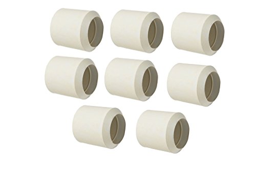 Merriway Bh03137 Piedino Per Sedia, Bianco, 25 Mm, Set Di 8 Pezzi