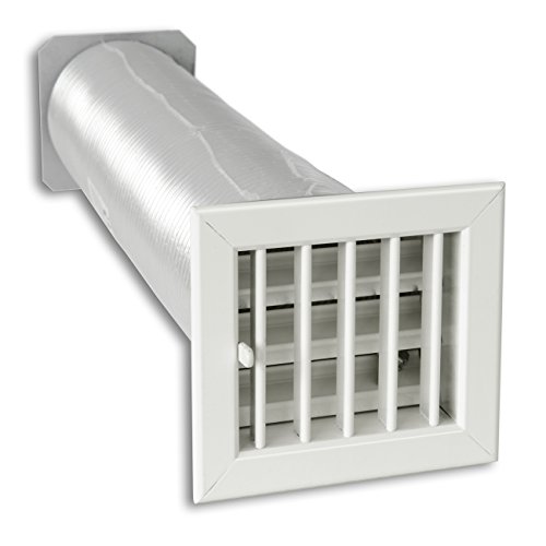 La Ventilazione Kitgcsib1413100 Kit Griglia Per Camini, Alluminio Verniciato 140X130 Mm, Bianco