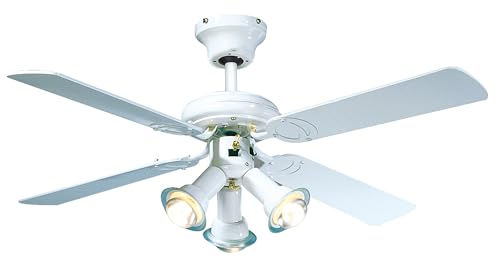 Farelek Maldives - Ventilatore Da Soffitto, Diametro 107 Cm, Colore: Bianco
