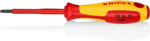 Knipex Giravite Per Elettricisti Per Viti Torx Brunita, Impugnatura Isolante, In Materiale Bicomponente, Collaudato Vde 185 Mm 98 26 20