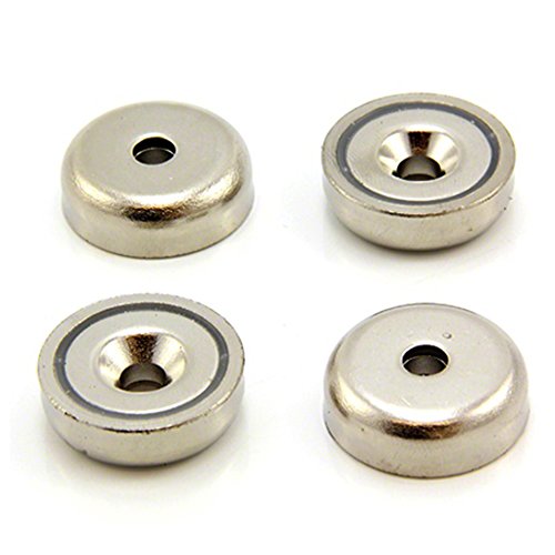 N42 Neodymium Pot Magnet Per Arti, Articoli, Modello, Fasi, Hobbie, Offici E Hasse - Dia 25Mm X 8Mm Di Spessore X 5Mm C/Lavello - Tiro Da 26Kg - Pacch