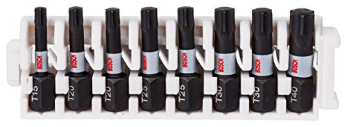 Bosch Accessories Set Da 8 Pz. Di Bit Avvitamento Impact Control (Pick And Click, Accessorio Per Avvitatore A Impulsi)