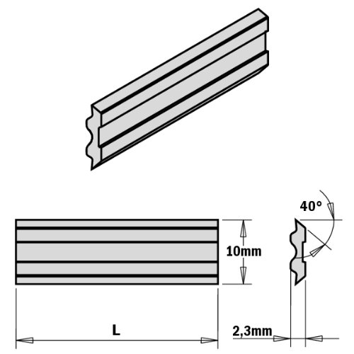 Cmt 795.400.10 - Juego De 2 Cuchillas Sistema Tersa" 400X10X2.3Mm Hps"
