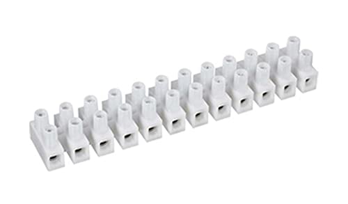 Morsettiera Bianca 12 Poli 3A - 4 Mm2 Forma A U 380V 10Pz