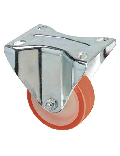 Wolfpack Linea Profesional 11112332 Rueda Industrial Poliuretano Fija 125 Mm, Cranberry