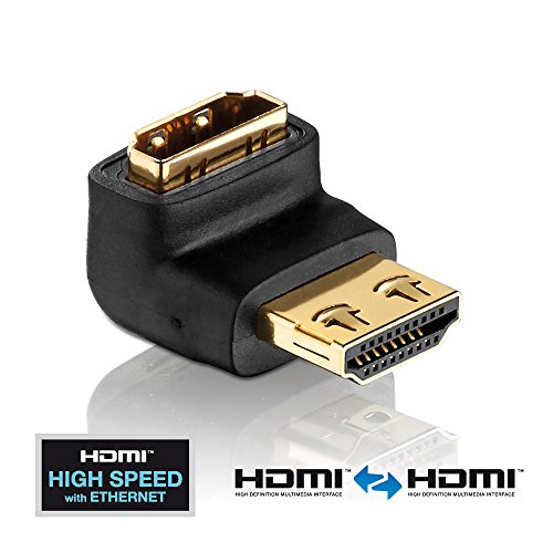 Purelink Pi040 Adattatore Angolare Hdmi/Hdmi Ad Alta Velocità (Hdmi A Maschio A Hdmi A Femmina, Sistema Secure Lock), Certificato