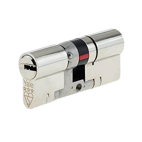 Yale B-Ys3-4045N Anti-Snap 3 Stelle Euro Doppio Cilindro, Alta Sicurezza, 40:45 (85Mm), Finitura In Nichel
