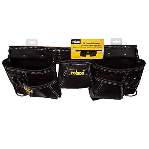 Rolson 68870 Doppia Tasca Singola Tool Belt – Nero