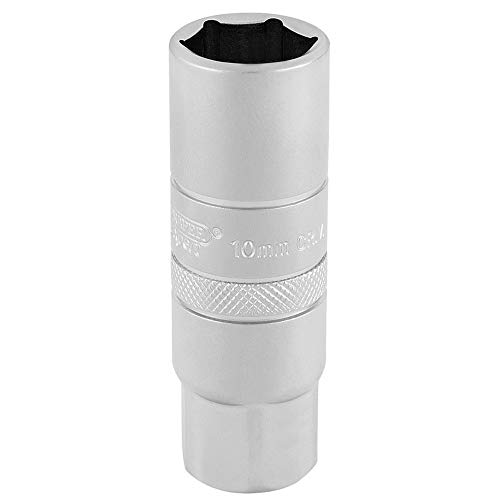 Draper 16775 3/8-Inch Quadrangolare 10 Mm Filettatura A 6 Punte In Cromo Satinato Con Attacco Per Candela