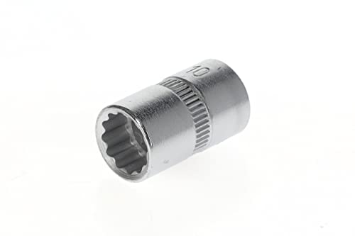 Gedore Inserto Per Chiave A Bussola, Attacco 1/4 Pollici, 6.3 Mm, Bocca Dodecagonale, Chiave A Bussola 10 Mm, Utensile, D 20 10, Acciaio Cromato