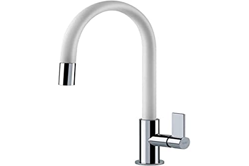 Franke X Miscelatore Monocomando Lavello Con Erogatore Estraibile Ambient Evo 115.0373.949 Chrome/Weiß, Metallo, 409X216 Mm, 2800 Unità