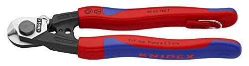 Knipex Tools 95 62 190 Wire Rope Cutters, 95 62 190 T Bka