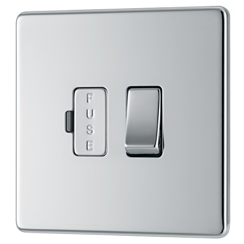 Bg Electrical Nbs50 - Modulo Di Connessione Con Fusibile Commutato In Metallo, Argento, Fpc50-01, 250V