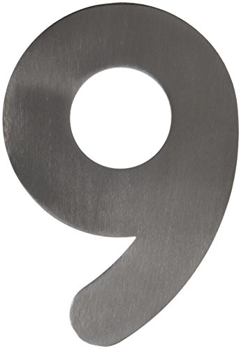 Btv 71434 - Placa '9' Inox. Alto 15,5 Cm