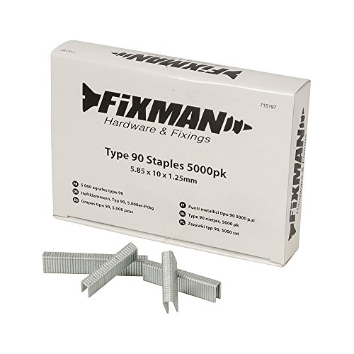 Fixman 715197 Tipo 90 Punti Metallici, Argento, Set Di 5000 Pezzi