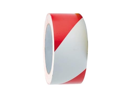 Nastro Segnaletica Adesivo Bianco/Rosso Mm.50 M.33 [Scapa ]