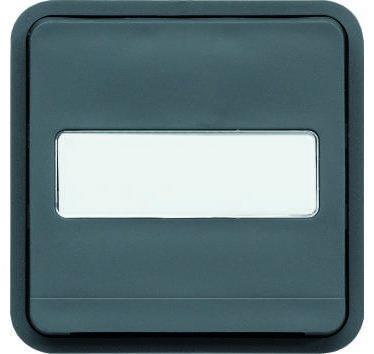 Conmutador Con Portaetiquetas E Indicador Luminoso, Blanco