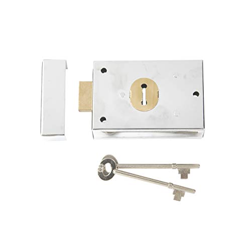 Yale Yalp402Ch Cerchio Deadlock, Adatto Per Porte Interne, Capannoni E Cancelli, Finitura Cromata, 105 X 70 Mm (4 X 3 Inch)