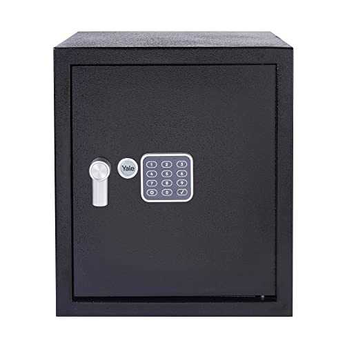 Yale Cassaforte Elettronica Con Allarme Grande Yec/390/Db2 Nero, Allarme Integrato 130 Db, Struttura E Bulloni Di Bloccaggio In Acciaio, Versione Corr