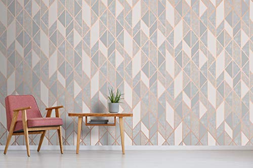 Superfresco Easy Carta Da Parati Geometrica Milano Oro Rosa