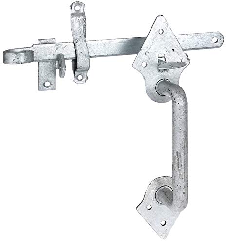 Alberts 310387 Set Maniglie | Per Cancelli Recinzioni Paravento E Cancelli In Legno Leggeri | Da Avvitare | Zincate A Caldo | Lunghezza 260 Mm